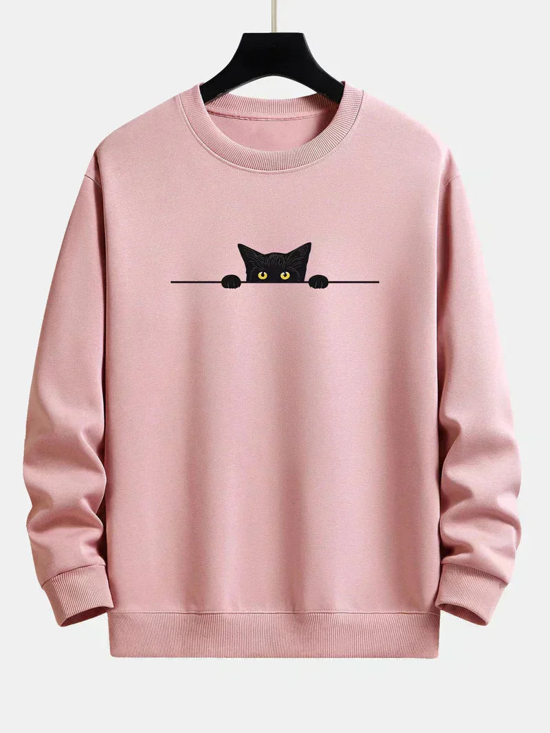 Entspannter Style mit Fudus Sweatshirt und Katzenprint