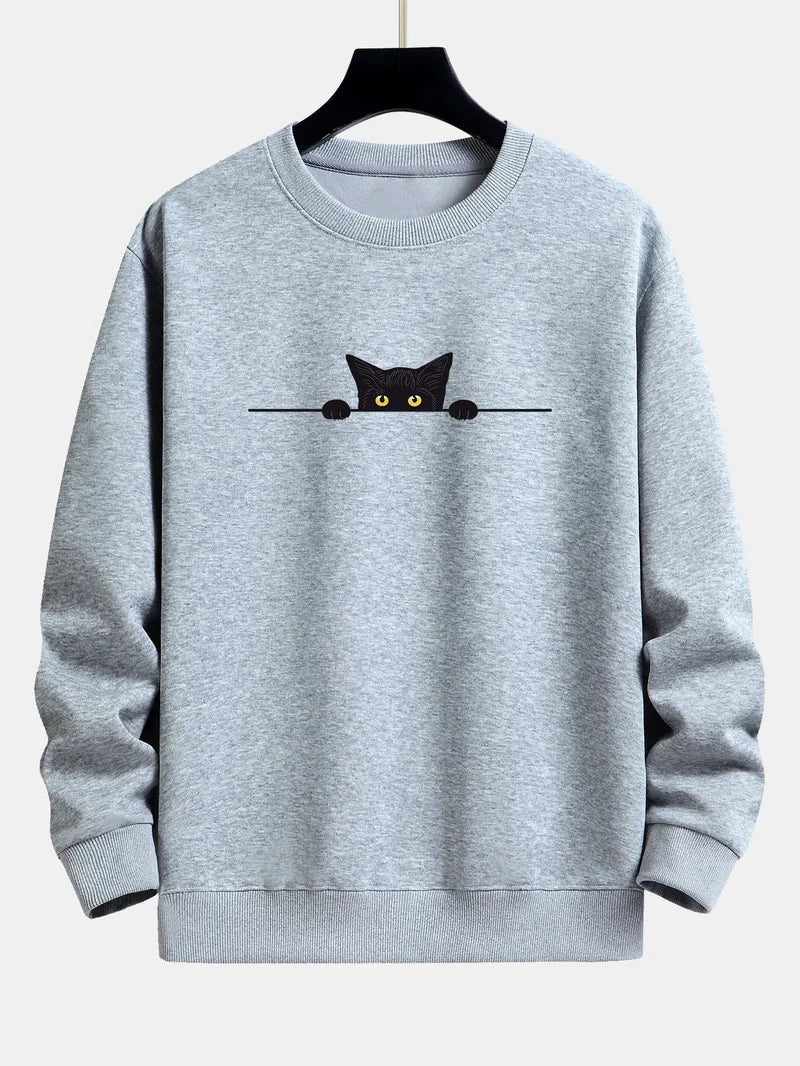 Entspannter Style mit Fudus Sweatshirt und Katzenprint