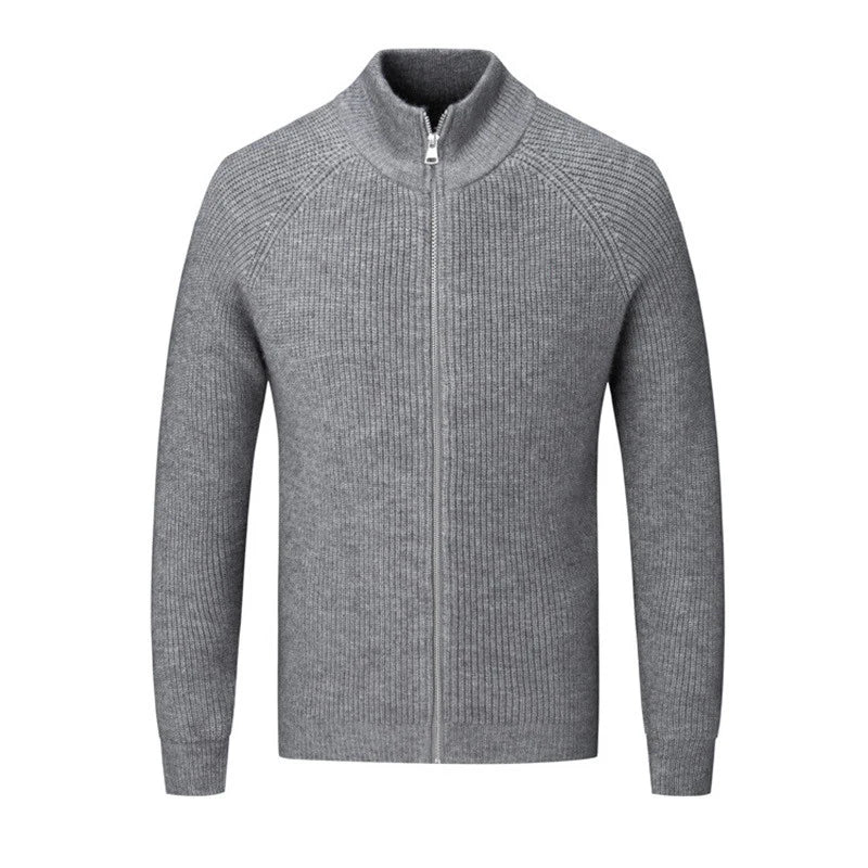 Wolle-Strickjacke Benson: Luxus, warm, mit Reißverschluss