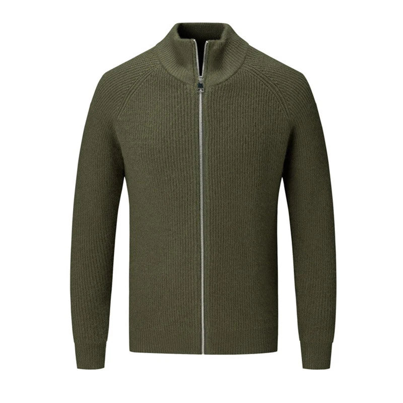 Wolle-Strickjacke Benson: Luxus, warm, mit Reißverschluss