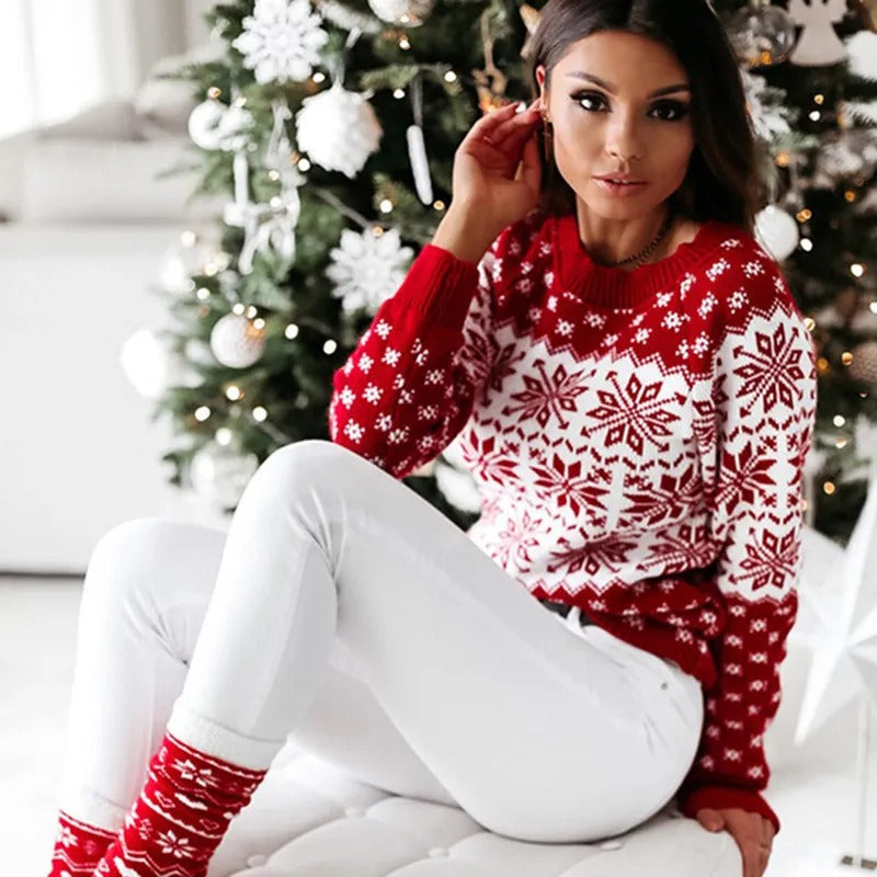 Weicher Damen-Weihnachtspullover