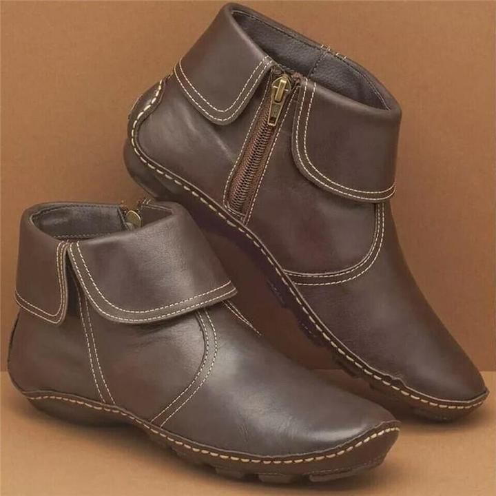 Weiche Leder-Damenstiefel, wasserdicht - Heidrun