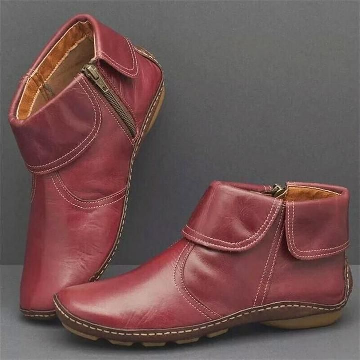 Weiche Leder-Damenstiefel, wasserdicht - Heidrun
