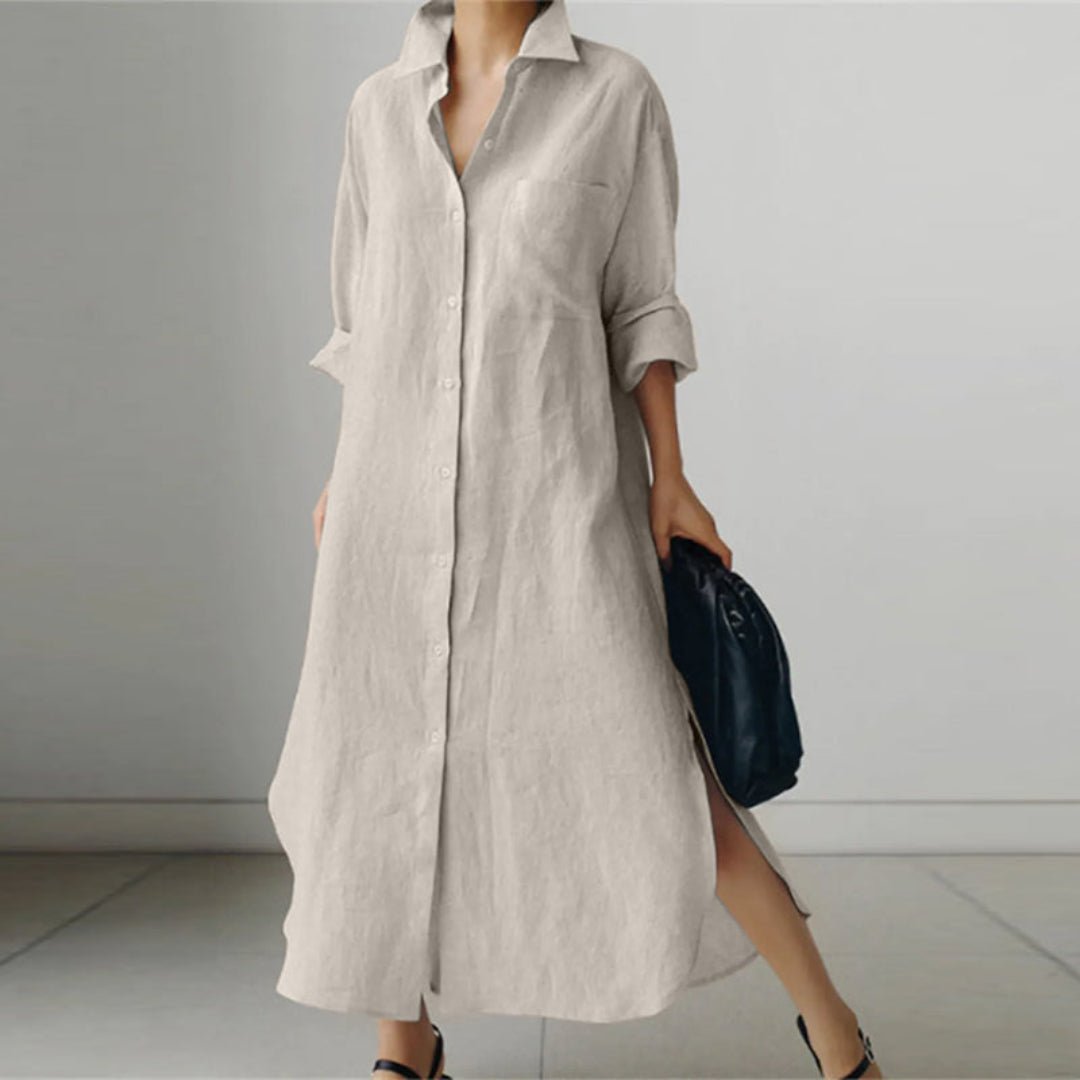 Maxikleid von Widrunda mit V-Ausschnitt