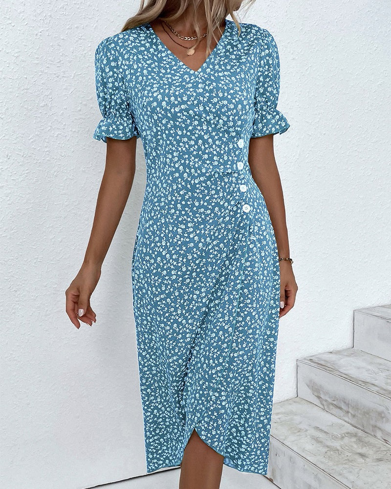 Wickelkleid MADITA mit Knöpfen