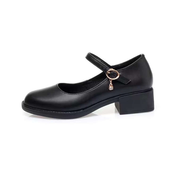 Mary Janes mit Blockabsatz im klassischen Stil