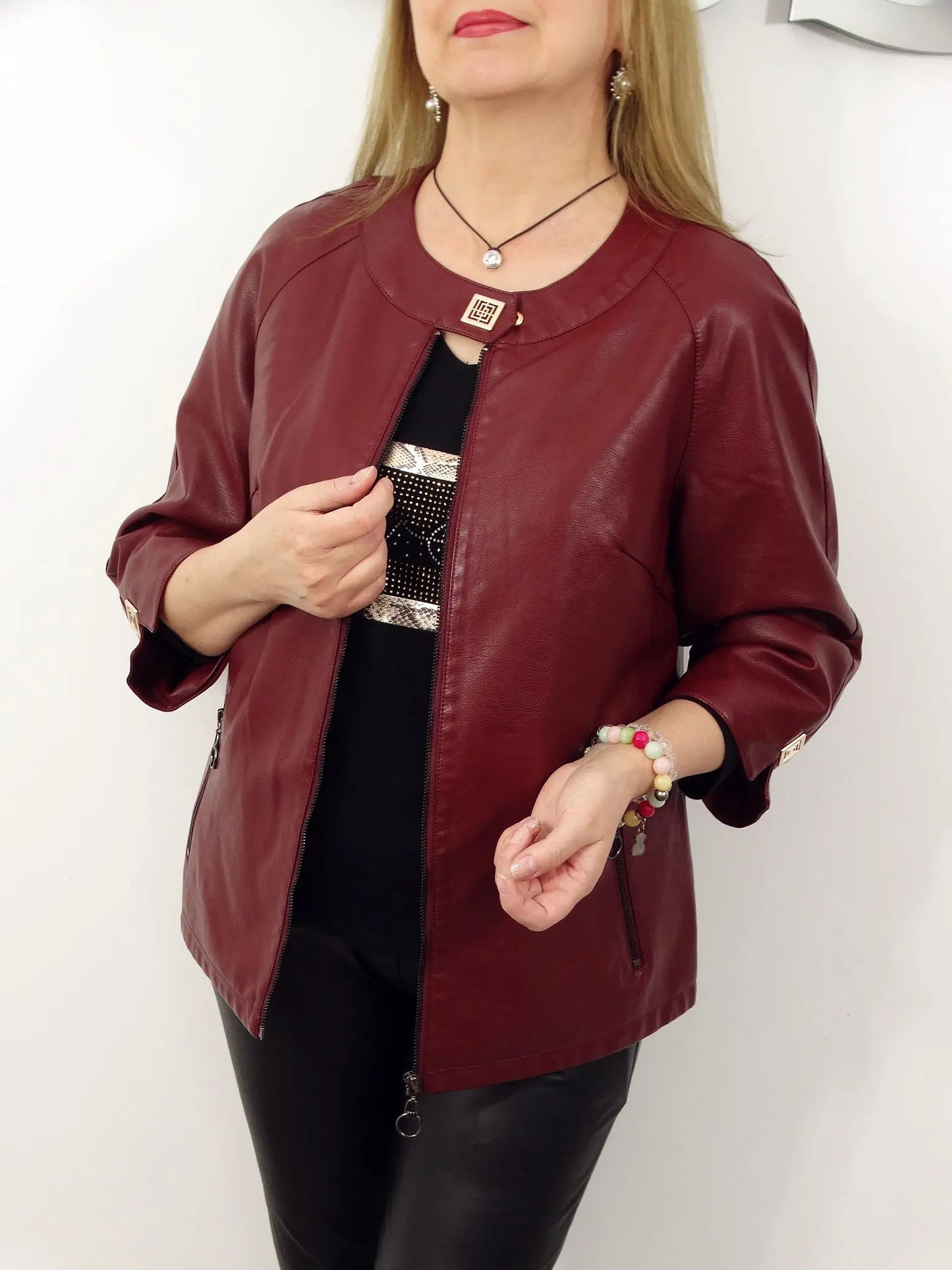 ModeGeist | Schicke Kunstlederjacke