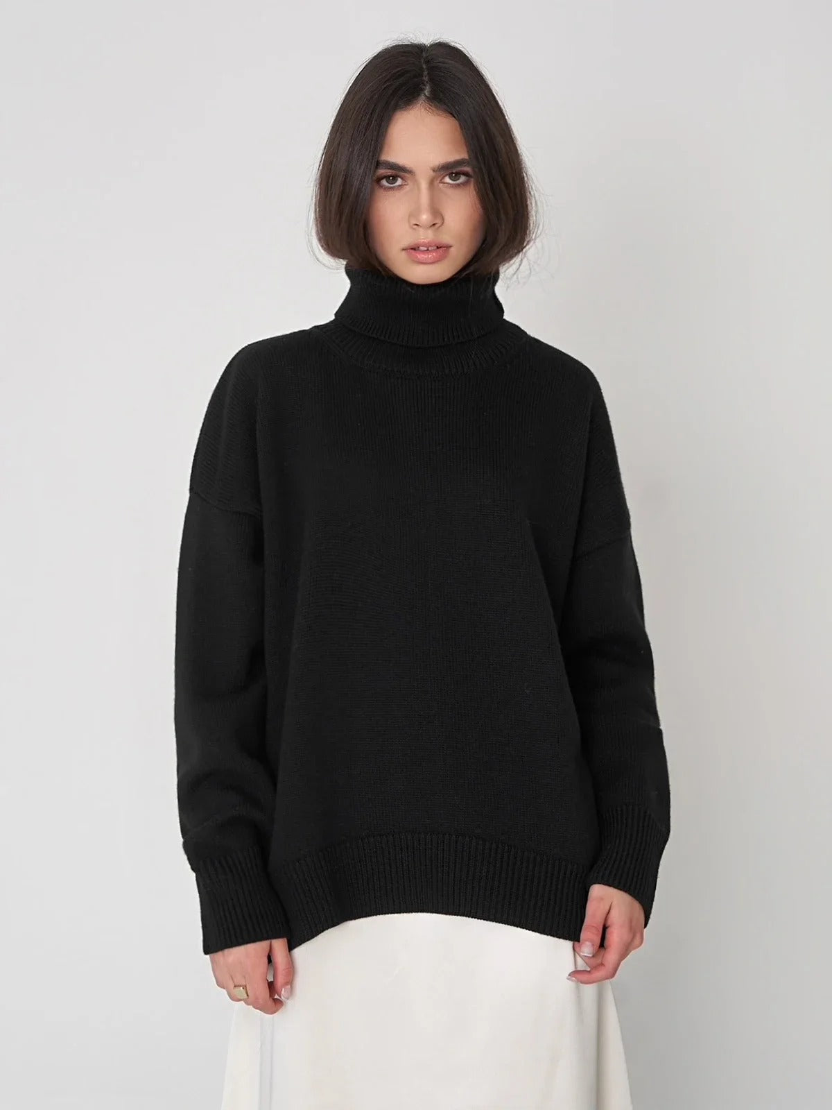 ModeGeist | Kuscheliger Oversize-Pullover mit Rollkragen