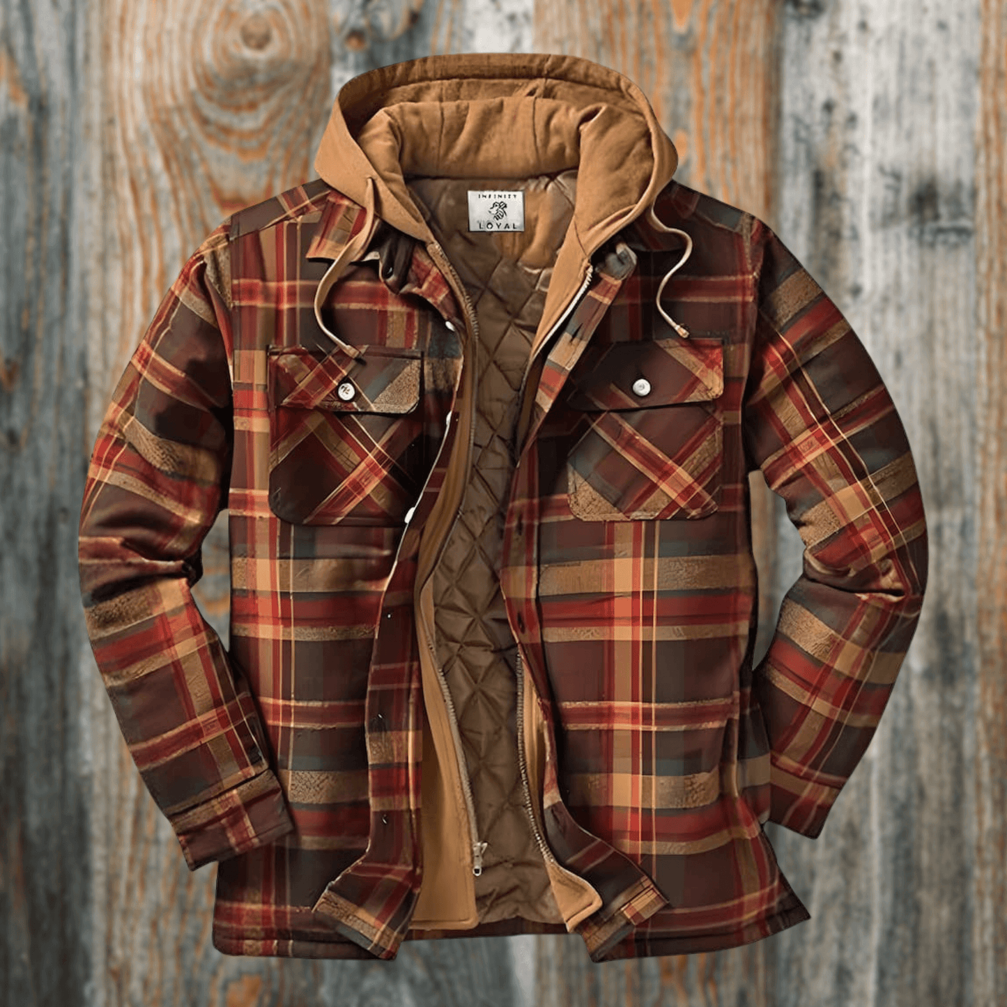 ModeGeist | Herren Freizeit Karo-Jacke - Frühling & Herbst Reguläre Passform