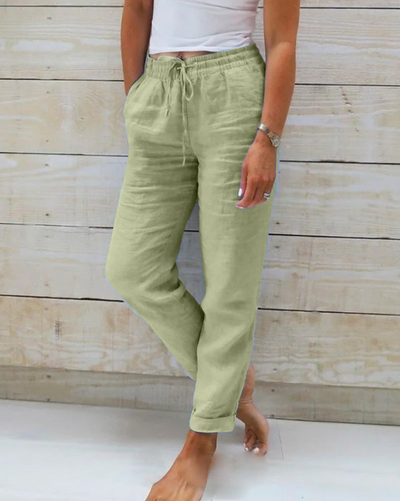 Aurelia: Wide Linen Trousers