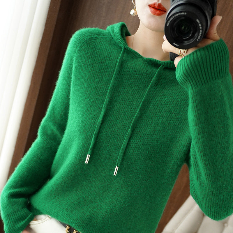 ModeGeist | Strickpullover mit Kapuze Weicher Strick Lässige Passform