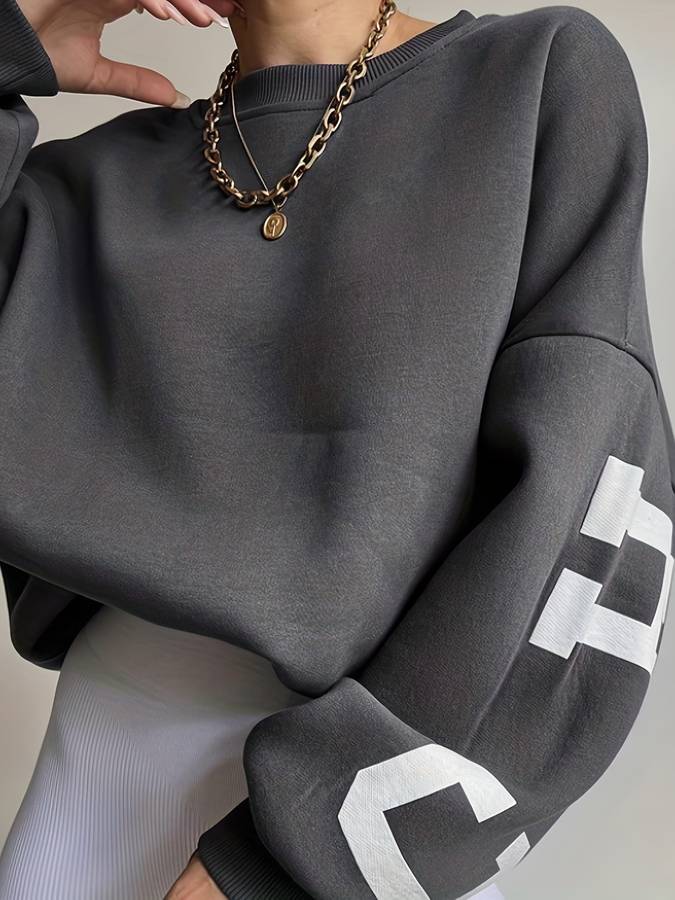 Sportliches Sweatshirt in Übergröße von Fudus