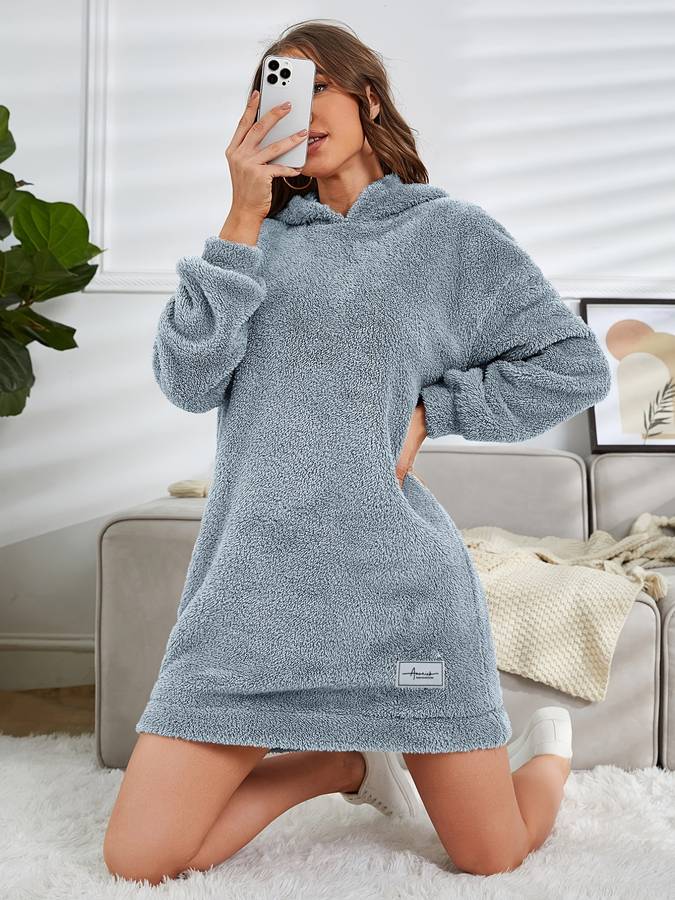 Kuscheliger Teddy-Kapuzenpullover für Damen, ideal für den Herbst