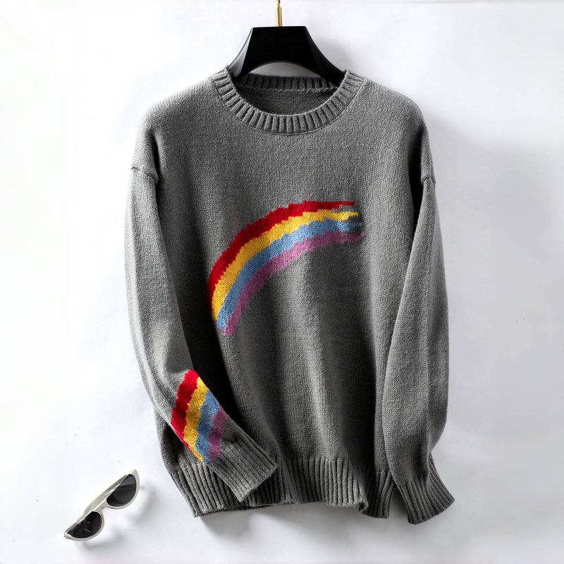 ModeGeist | Regenbogen Strickpullover