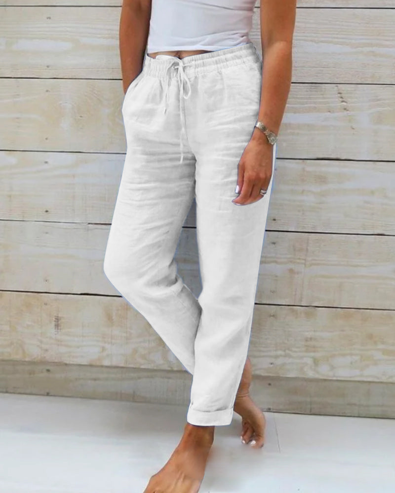 Aurelia: Wide Linen Trousers