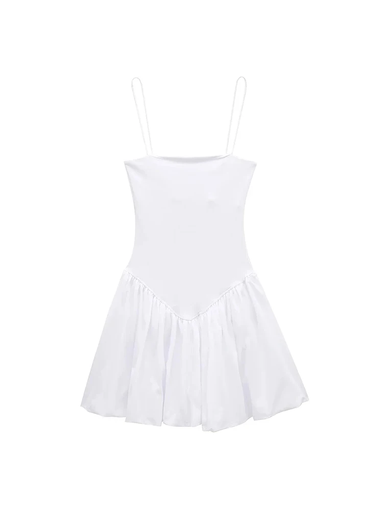 Lena® Popelin-Minikleid mit Puffärmeln