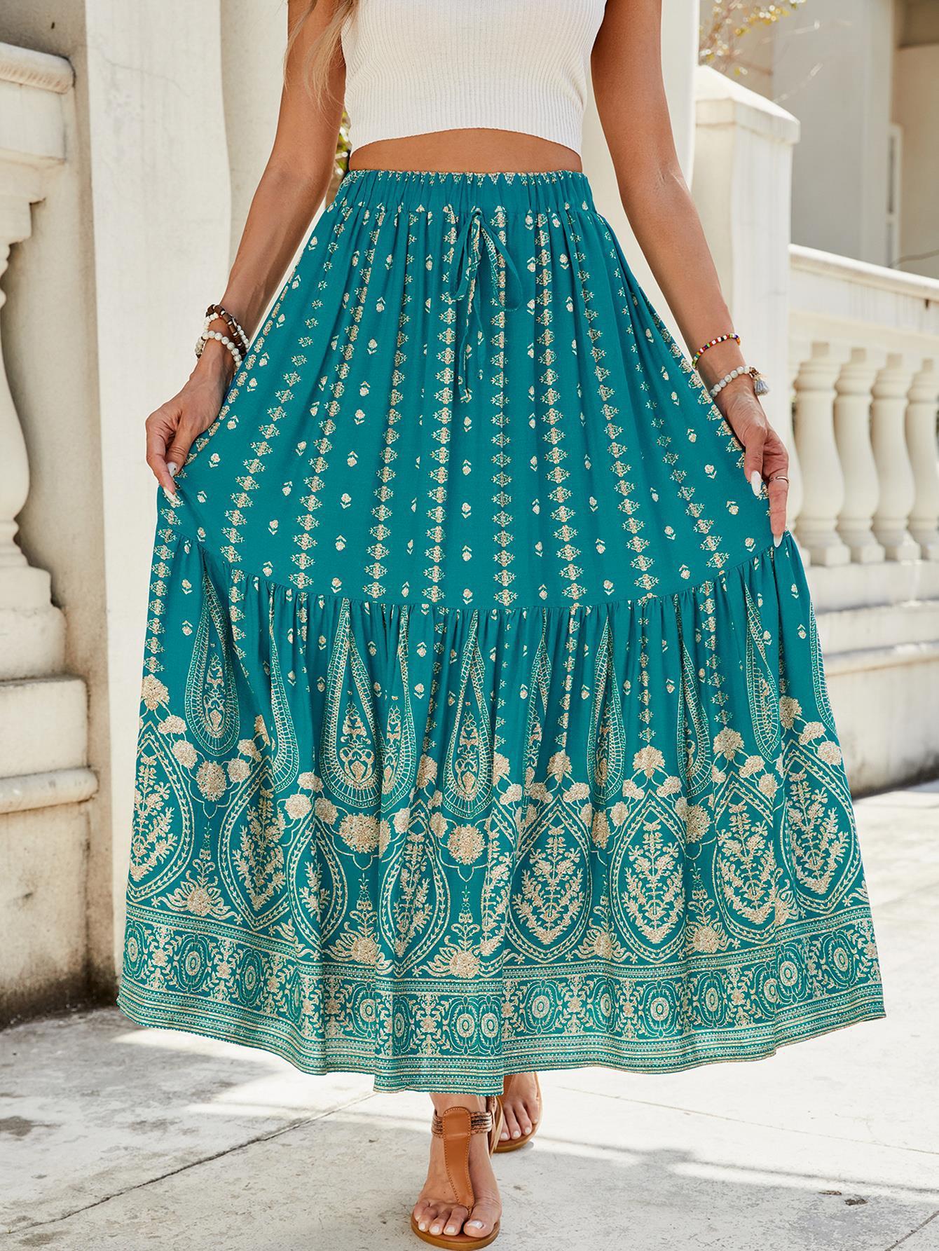 Damen-Strandkleid Marion mit weitem Schnitt und Print
