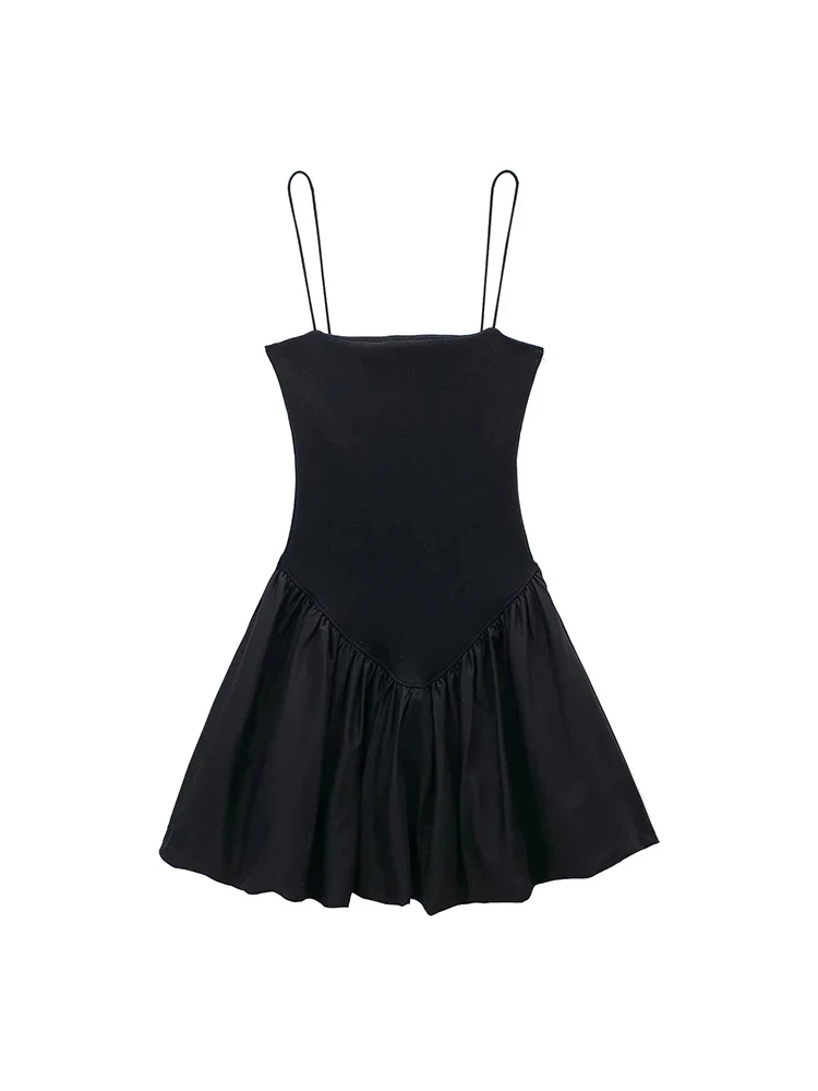 Lena® Popelin-Minikleid mit Puffärmeln