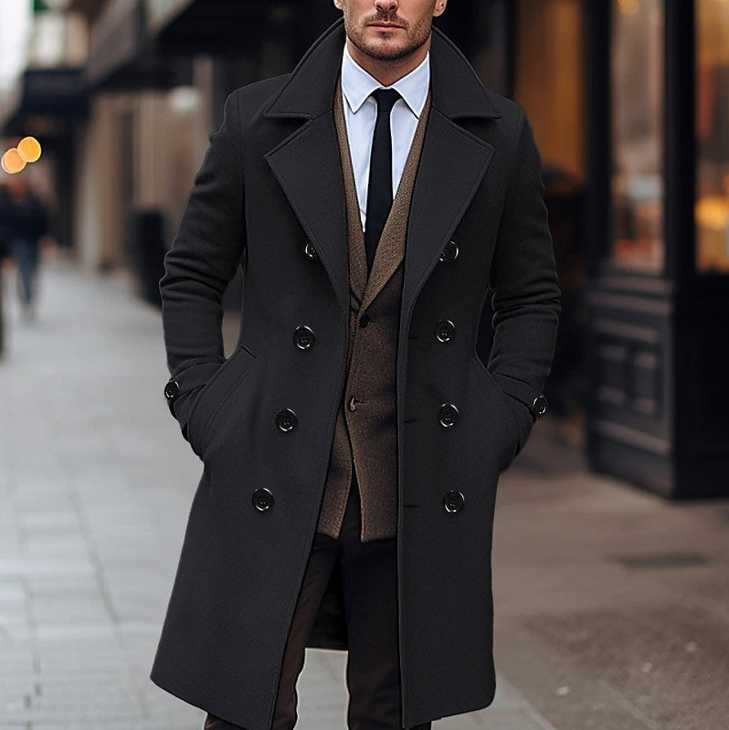 ModeGeist | Herren Wollmantel für Herbst und Winter – Doppelreiher und Lang