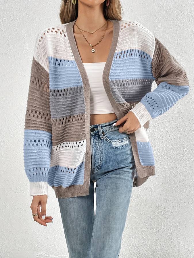 Einfarbiger Strickpullover