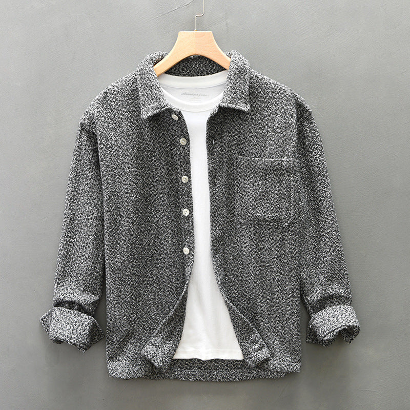 Fudus Langarmshirt mit Polokragen im japanischen Retro-Stil