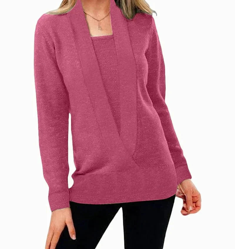 Edler Wickelpullover für Damen