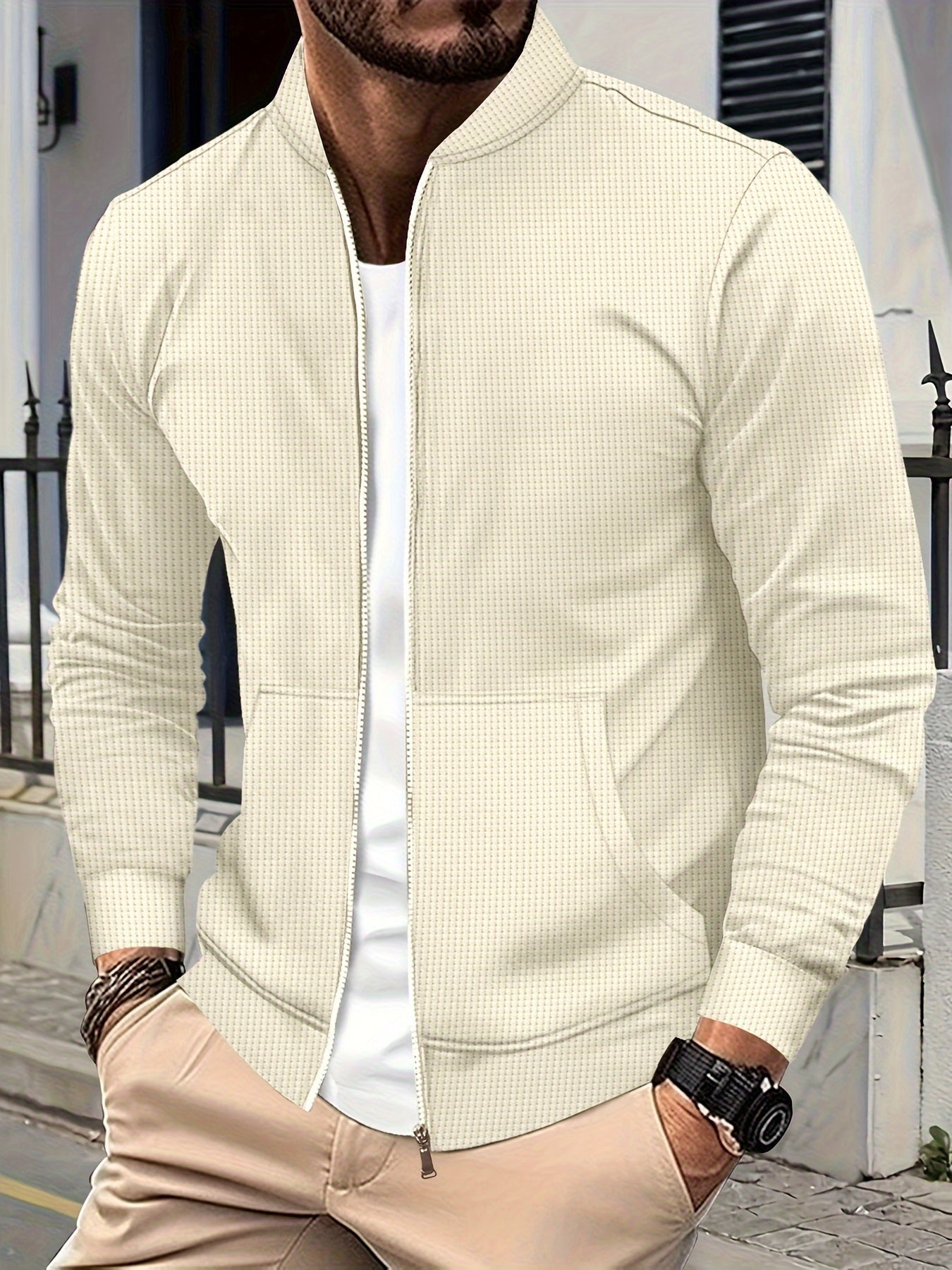 ModeGeist | Elegante Jacke mit Reißverschluss Baumwollmischung Stilvoll und Bequem