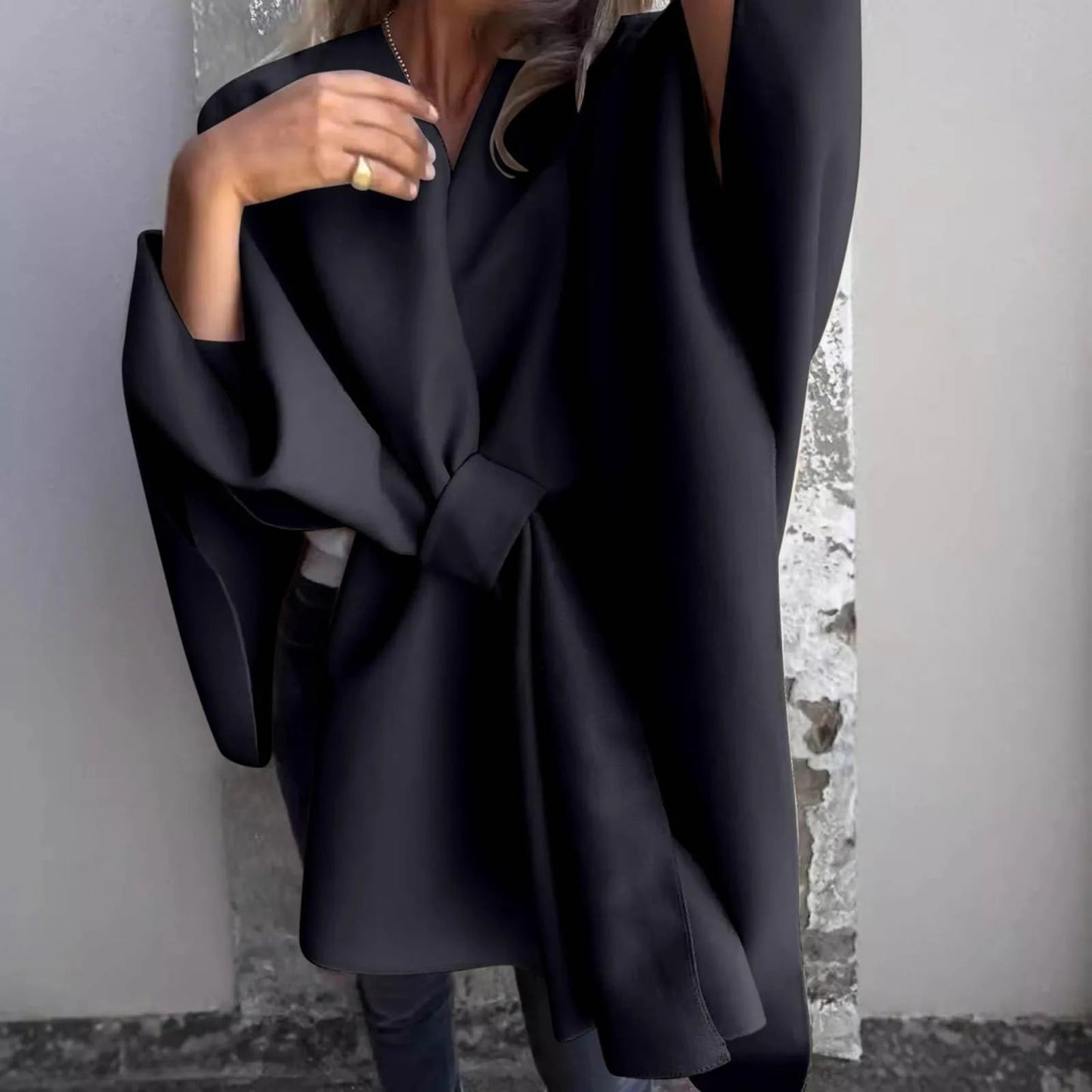 ModeGeist | Strick-Longcardigan mit Fledermausärmeln