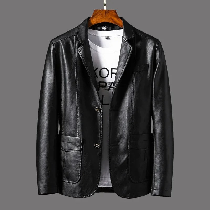 ModeGeist | Klassisches Leder Herrenjacke