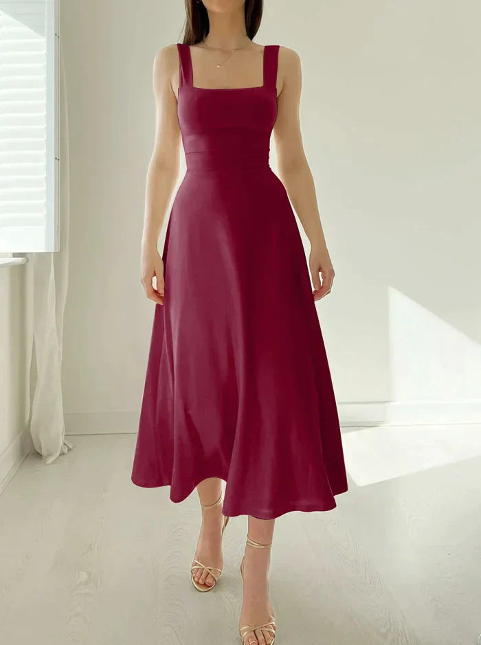 Quadratischer Ausschnitt Sommerkleid - Jela