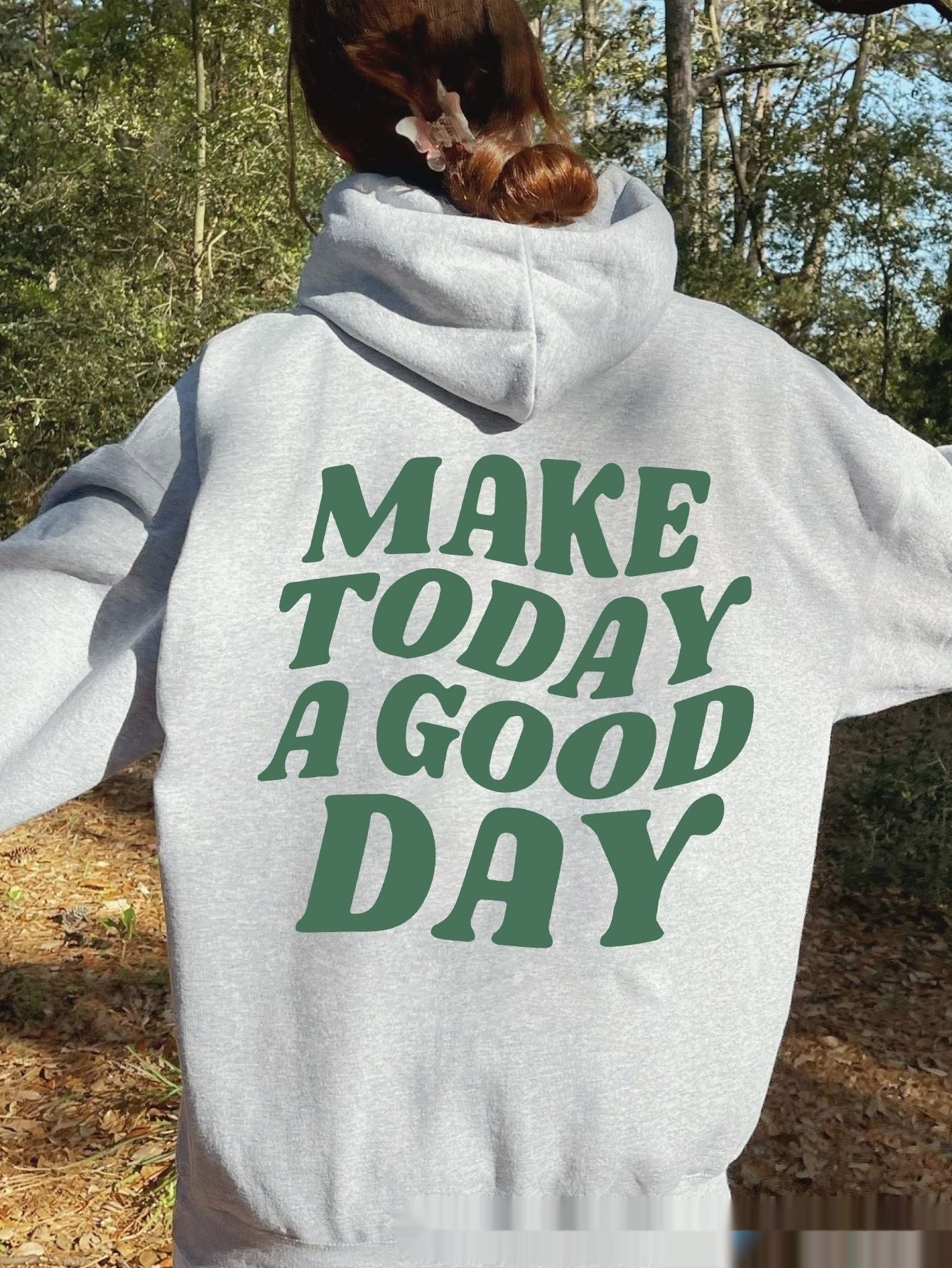 Fudus Kapuzenpullover aus 100% Baumwolle mit Statement-Print
