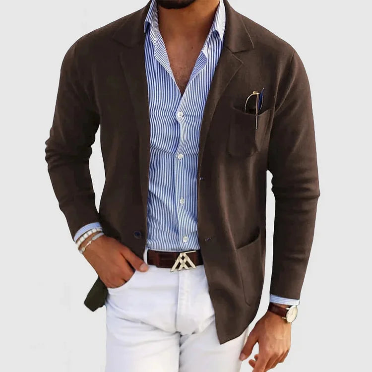 ModeGeist | Eleganter Herrenblazer mit Revers und Knöpfen