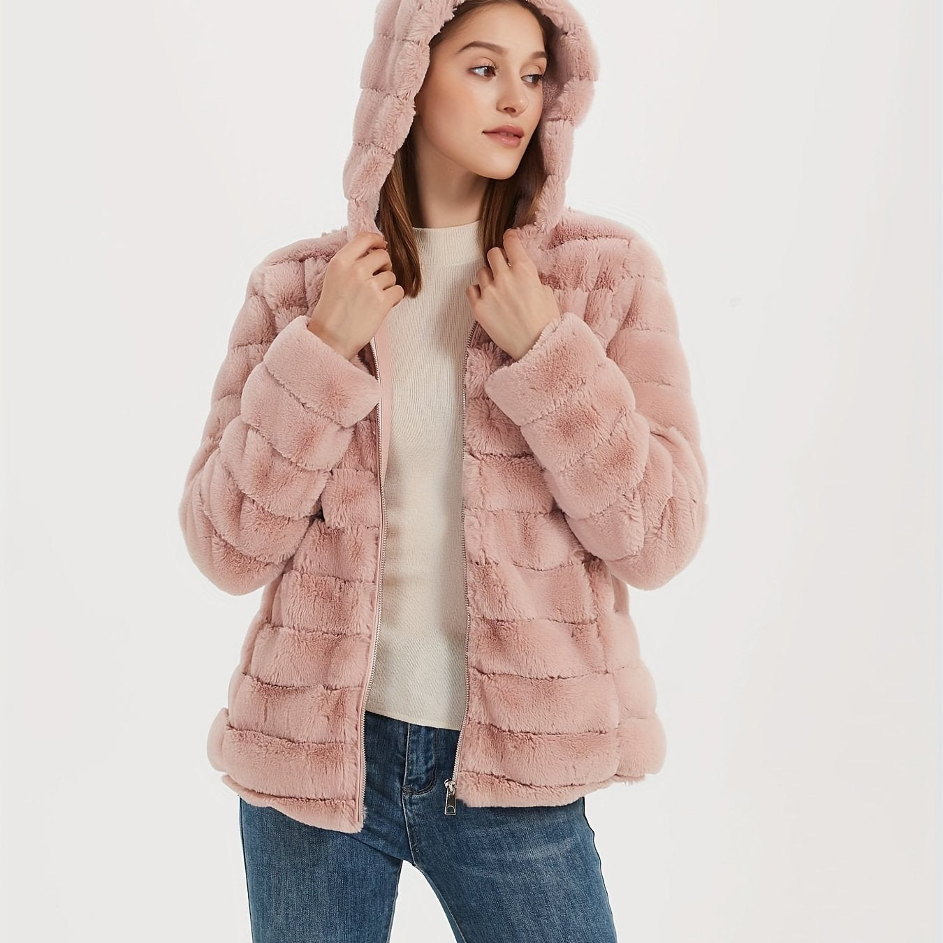 ModeGeist | Eleganter Teddy-Mantel In Einfarbig