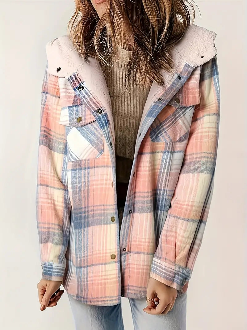 Taro Jacke mit kariertem Reißverschluss