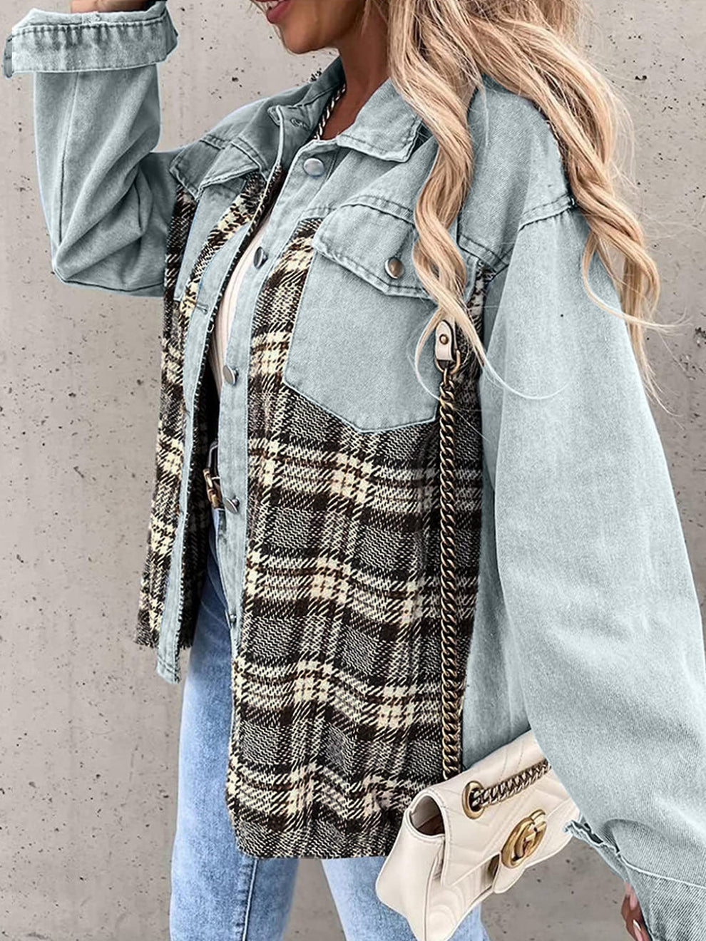 ModeGeist | Vintage-Flanelljacke für Frauen