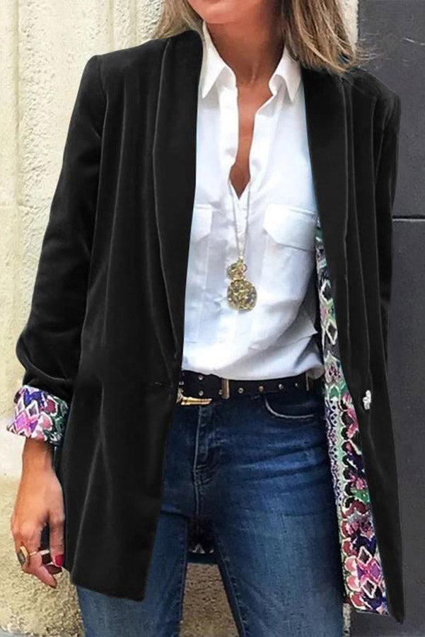 ModeGeist | Für Eternity Wende Retro Druck Blazer