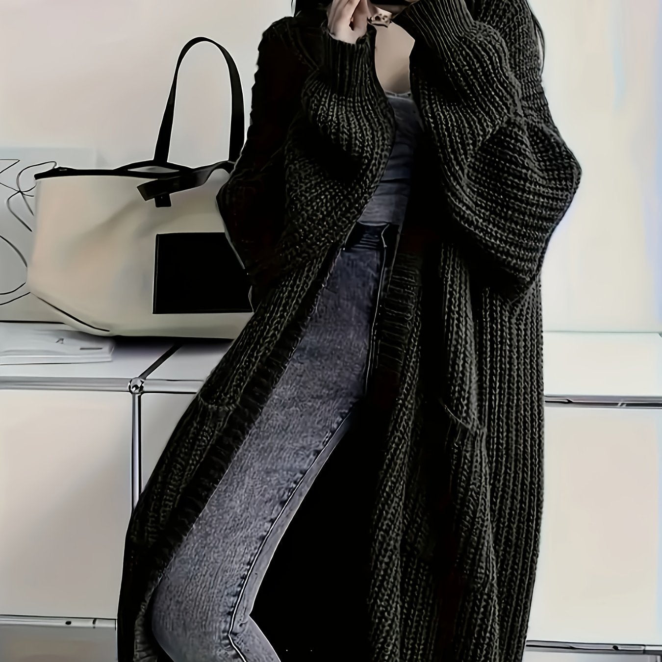 ModeGeist | Strickjacke mit Gürtel für Damen