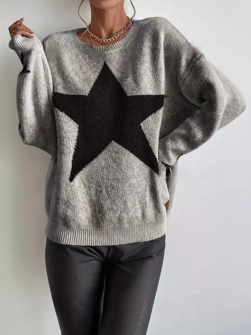 Sternmuster-Sweatshirt für Damen von Fudus