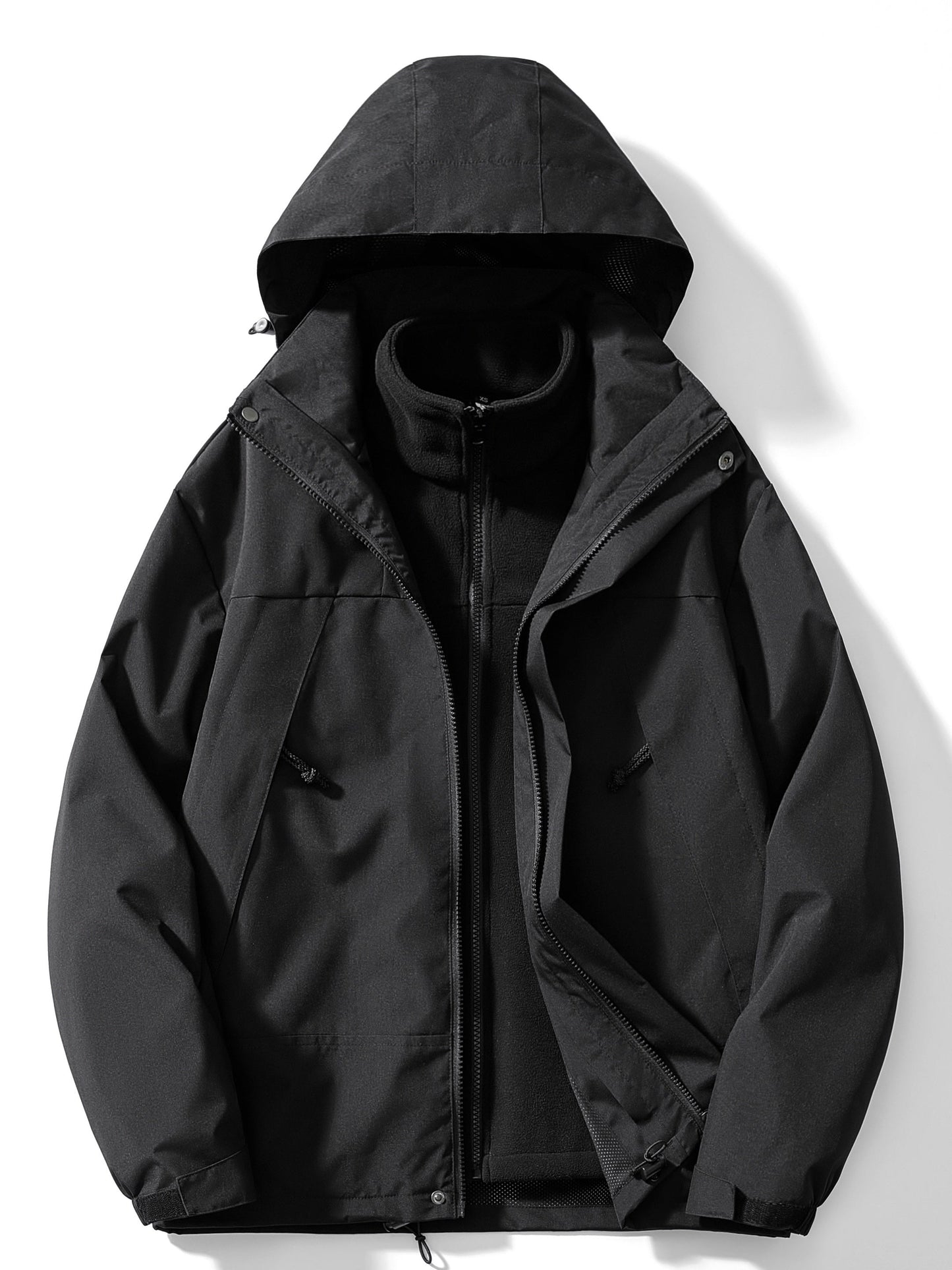 ModeGeist | 3-in-1 Fleece-Winterjacke mit Kapuze für Damen | Vielseitig & Warm
