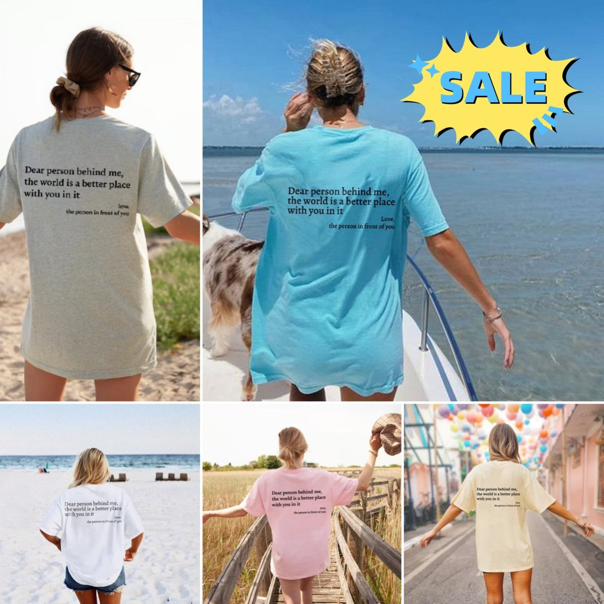 Fudus Damen T-Shirt mit Rundhals und Aufdruck