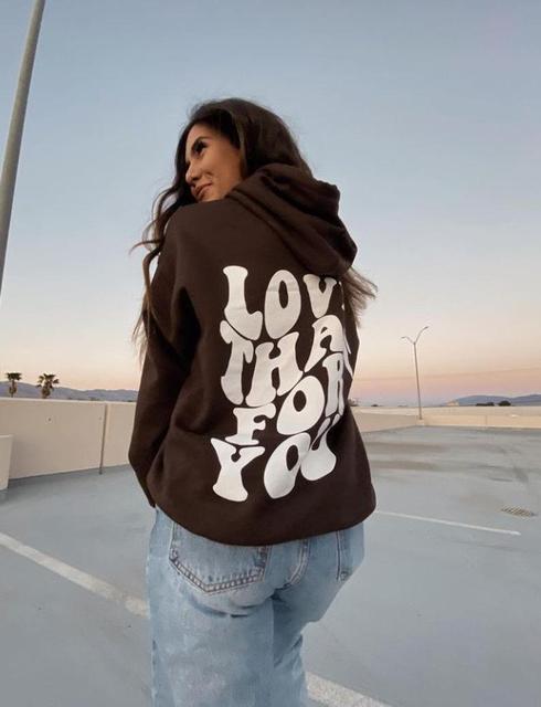 Fudus Kapuzenpullover aus 100% Baumwolle mit Aufdruck