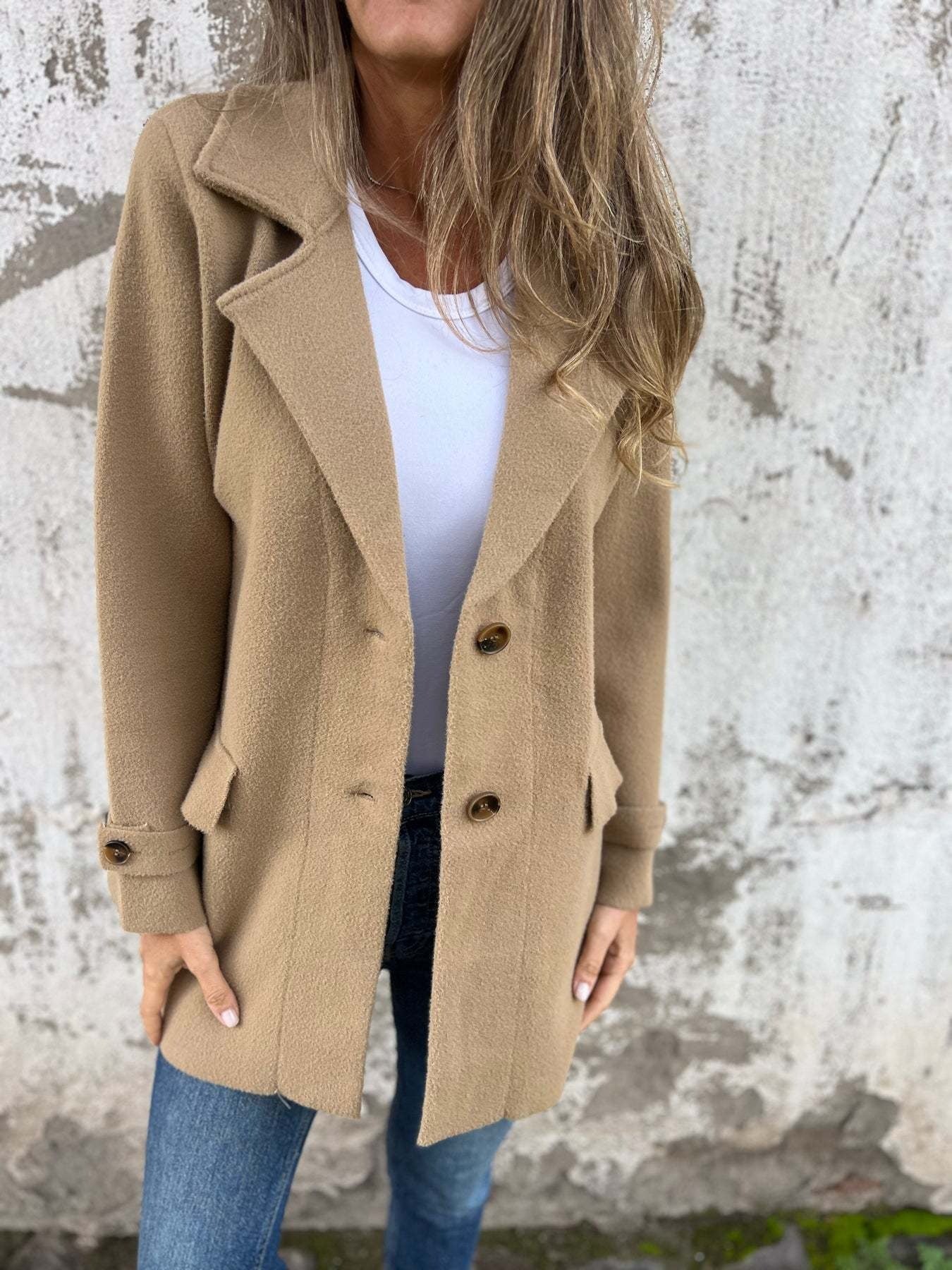 Damenoberteil Strickjacke mit Knöpfen