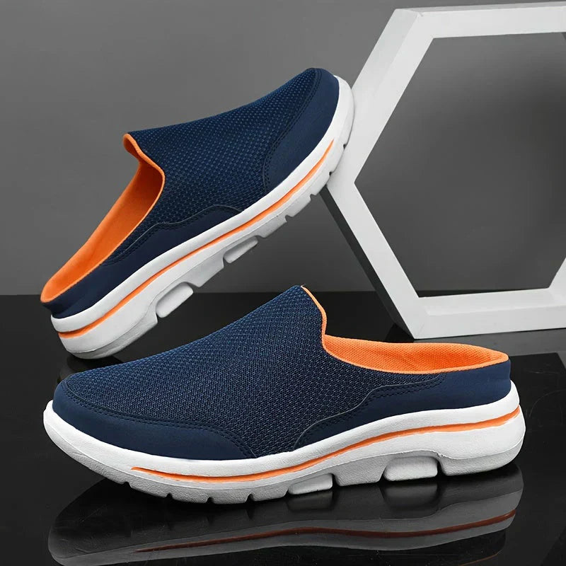 Herrenschuhe: Mesh-Slip-Ons mit Plateau-Sohle