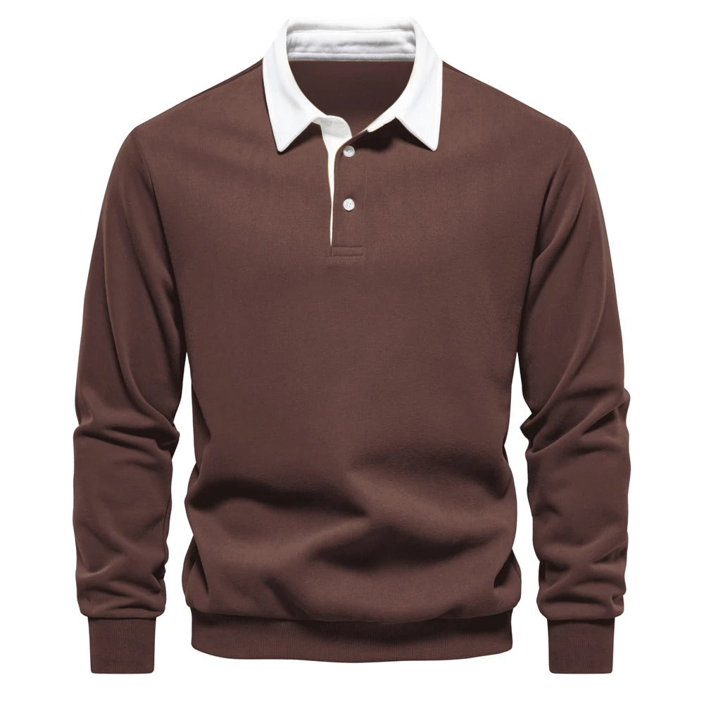 ModeGeist | Klassisch Langärmliges Polo Zeitlos und Bequem Perfekt für Den Alltag