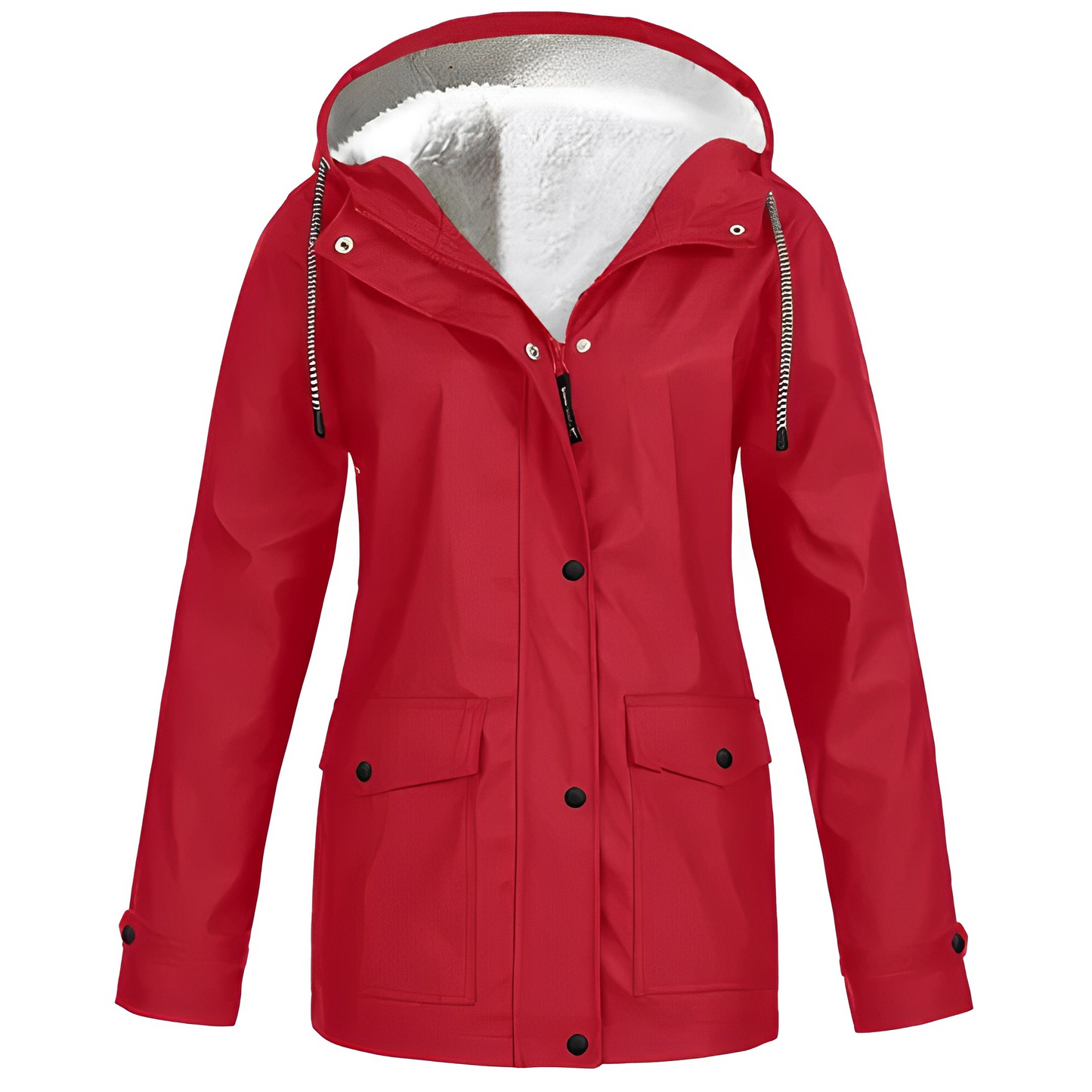 ModeGeist | Outdoor-Haubenmantel mit Fleece-Futter für Damen