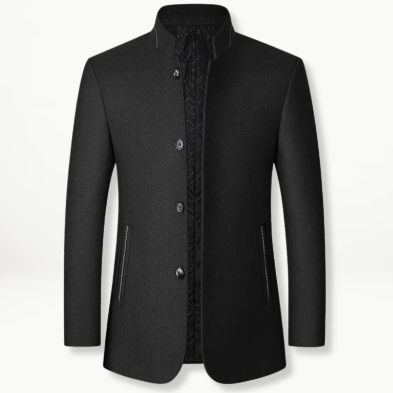 ModeGeist | Jacke mit Knöpfen Wollmischung Klassisch, Elegant