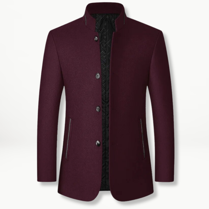 ModeGeist | Jacke mit Knöpfen Wollmischung Klassisch, Elegant