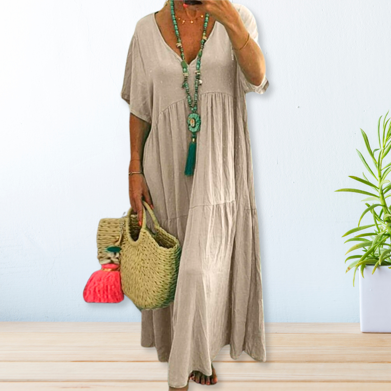 MODEGEIST Damen Draped Dress Fließend Elegant
