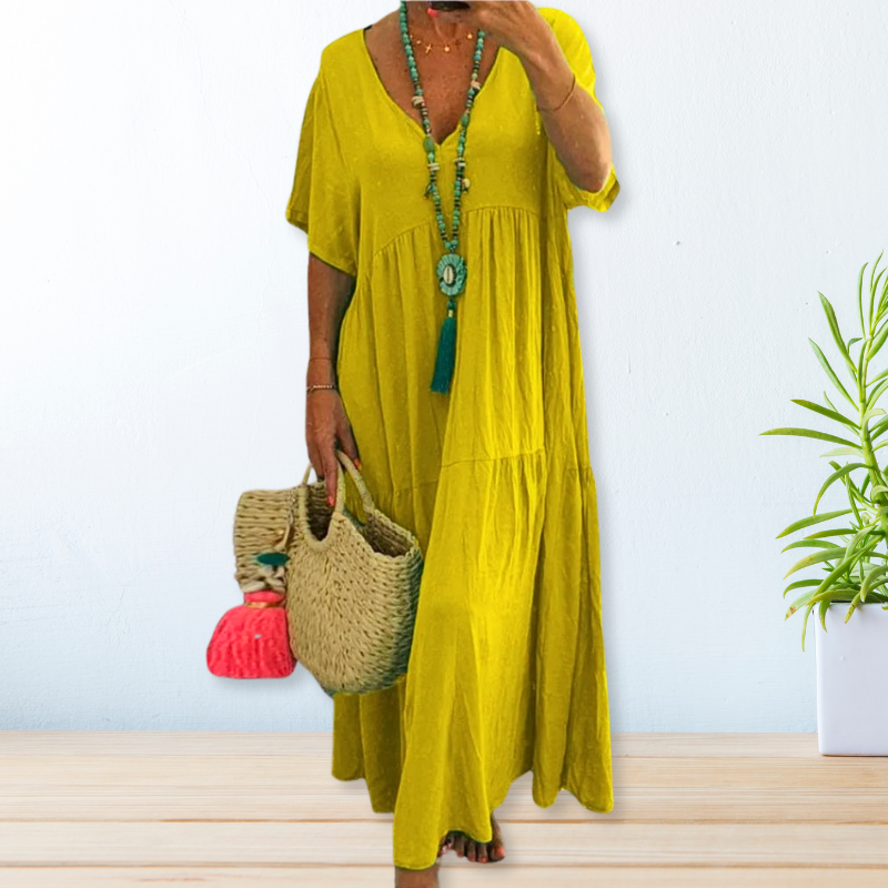 MODEGEIST Damen Draped Dress Fließendes Design Vielseitig