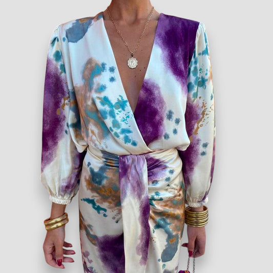 MODEGEIST Damen Blusen-Rock-Set Blumenmuster Zweiteilig